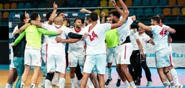 فوز فريق كرة يد الزمالك على سموحة في بطولة دوري المحترفين